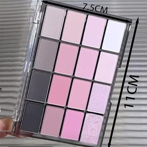 K'APEINE Pink Eyeshadow Palette, 16 Colors Glitter Eyeshadow Chunky Pressed Sparkle Eye Shadow Powder Makeup Pallet Ultra Shimmer Makeup Kit Highly Pigmented Long Lasting Waterproof for Face Body thumbnail 6