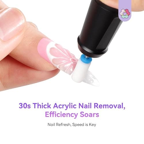 SAVILAND Professional Nail Drill 40000 RPM for Quick Gel Removal Salon Home | 4000 mAh Battery, Adjustable Speed, 10hrs Runtime, Low Vibration, Fast Heat Dissipation, Ceramic Metal Bits, At Home Manicure thumbnail 6