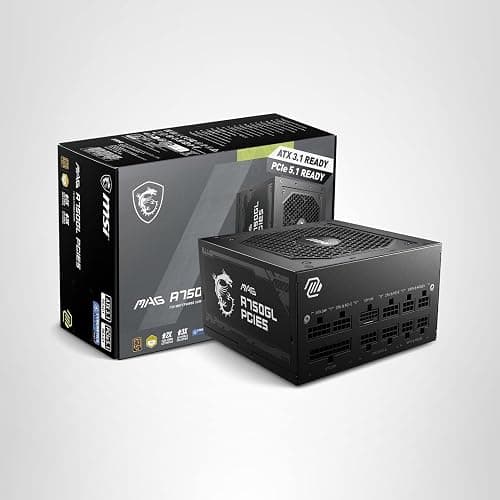 MSI MAG A750GL PCIE5, Fully Modular Compact Gaming 750W Power Supply, 80+ Gold, ATX 3.1 & PCIe 5.1 Ready, Native Dual-Color 12V-2x6 Cable, 10 Year Warranty thumbnail 13