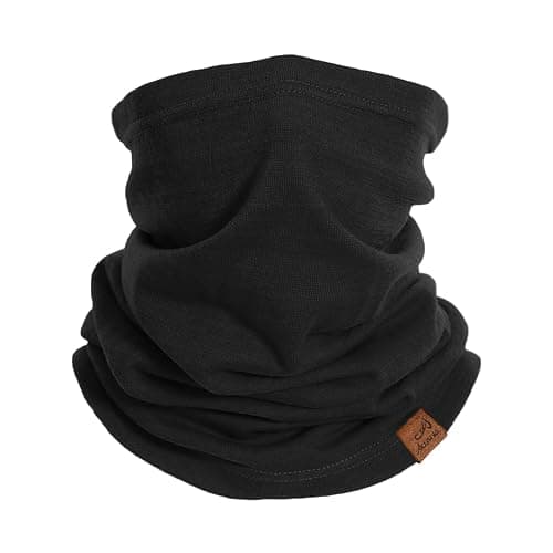 ACUSHLA 100% Merino Wool Neck Gaiter for Men & Women Ski Face Mask Winter Scarf Neck Warmer All Weather, Midweight Maple Leaf - Image 1