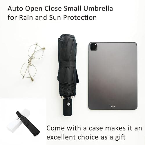 BAODINI Small UV Protection Travel Umbrella Compact for Rain and Sun UPF 50+ 41 inch Portable Umbrella for Women and Men thumbnail 7