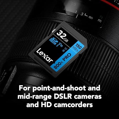 Lexar 32GB (3-Pack) High-Performance 800x PRO SD Card, UHS-I, C10, U1, V10, 4K, Up to 150MB/s Read Memory Card, for Point-and-Shoot & Mid-Range DSLR Cameras, HD Camcorders (LSD0800P032G-B3NNU) thumbnail 4