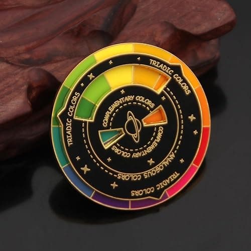 Color Wheel Enamel Pin - Funny What To Eat Food Pin - Aesthetic Gifts for Teens Women and Men thumbnail 5
