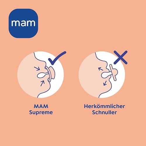 MAM Supreme Schnuller im 2er-Set, Baby Schnuller für eine gesunde Zahn- und Kieferentwicklung, beugt Hautreizungen vor, mit Schnullerbox, 0-6 Monate, Bär/Blätter - Bär/Blätter - 2er-Set thumbnail 5