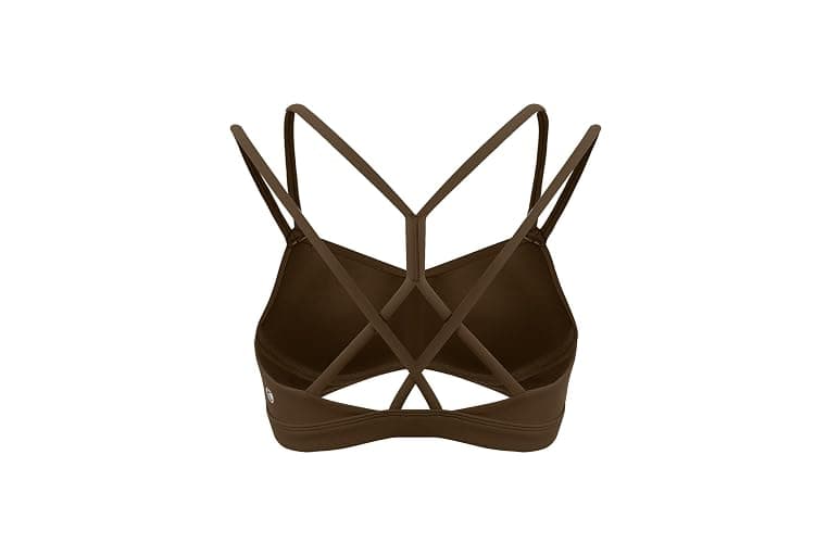 Colorfulkoala Women's Dreamlux Strappy Sports Bra Crisscross Back Yoga Tops with Molded Foam Cups thumbnail 5