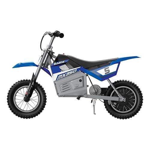 Razor MX350 Dirt Rocket Electric Motocross Bike, Blue, 10-12 inches - Mx350 - Blue thumbnail 9