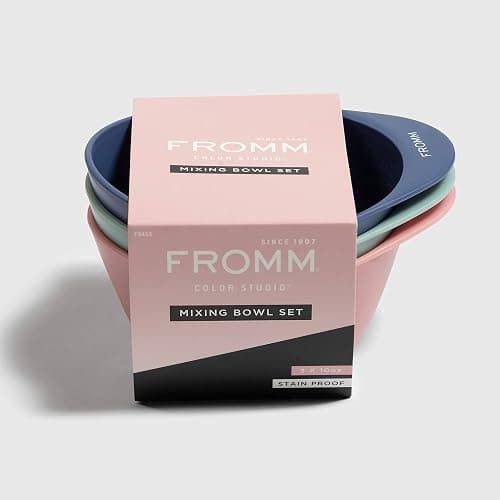 Fromm Color Studio Mixing Bowls for Hair Color, Hair Dye, Bleach and Treatments with Spill Proof Rubberized Base, 10 Ounce, 3 Pack thumbnail 6