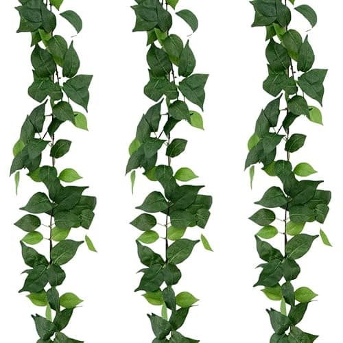 Apeair 3Pcs Artificial Greenery Ivy Vines Kit, 6FT Odorless Silk Ivy Garland, Green Leaves Fake Hanging Plants, for Boho Decor, Home, Classroom, Wall, Party and Wedding Decoration - Image 1