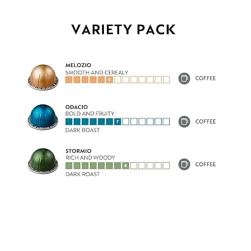 Nespresso Capsules Vertuo, Variety Pack, Medium and Dark Roast Coffee, 30 Count Coffee Pods, Brews 7.8 oz. thumbnail 2