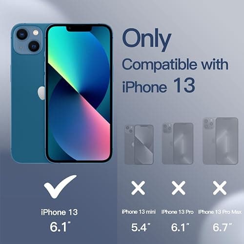 JETech Silicone Case for iPhone 13 6.1-Inch, Silky-Soft Touch Full-Body Protective Phone Case, Shockproof Cover with Microfiber Lining (Blue Jay) thumbnail 2