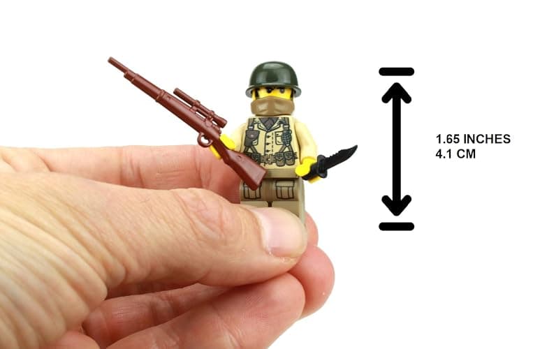 Battle Brick 1.6 Inches Tall Collectible WW2 US Army Sniper Custom Collectible Minifigure | Genuine Military Minifig | Printed in The USA | World WAR 2 | Great Gift for Teen to Adult AFOL thumbnail 3