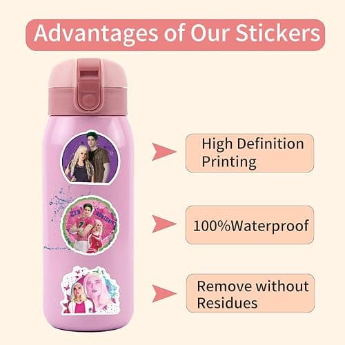 50pcs Zombies Stickers for Scrapbook Journal, Fun Cartoon Stickers for Teens Adult, Waterproof Vinyl Decals for Water Bottle Laptop Guitar Phone Computer Travel Case thumbnail 3