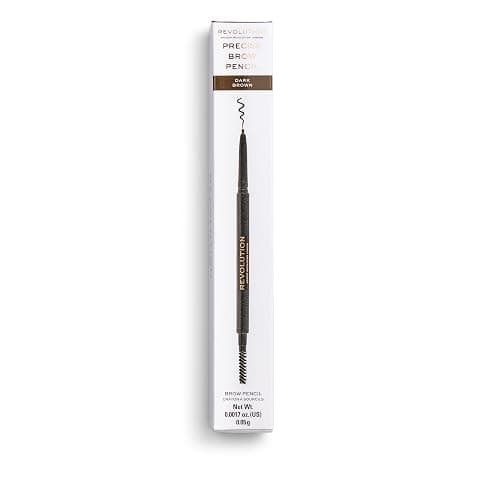 Makeup Revolution Precise Brow Pencil, Double-Ended, Ultra-Fine Pencil Tool, Includes Spoolie, Dark Brown thumbnail 5