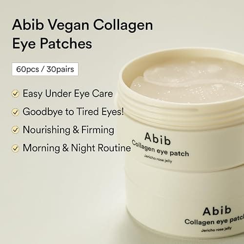 Abib Collagen Eye Patch Jericho Rose Jelly 60 Patches, Korean Under Eye Patches for Puffy Eyes and Dark Circles, Anti-Wrinkle, Collagen, Caffeine, Niacinamide, Ceramide, Antioxidant, Skin Care thumbnail 3