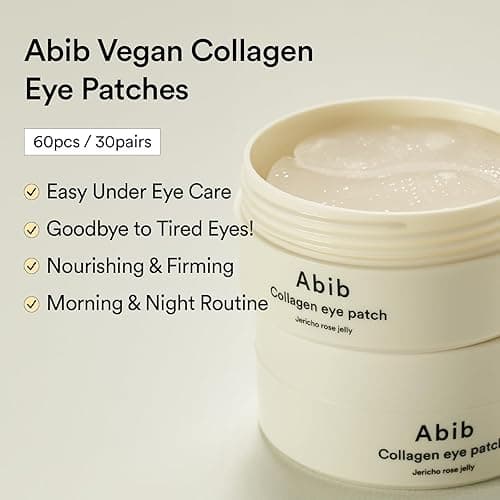 Abib Collagen Eye Patch Jericho Rose Jelly 60 Patches, Korean Under Eye Patches for Puffy Eyes and Dark Circles, Anti-Wrinkle, Collagen, Caffeine, Niacinamide, Ceramide, Antioxidant, Skin Care thumbnail 3