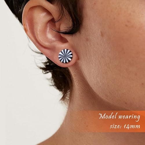 POBAISITER 4PCS Candy-colored Resin Ear Plugs and Tunnels 6mm(2g) to 25mm(1") Ear Gauge Tunnels Set Expander Stretcher For Women Men Body Piercing Jewelry thumbnail 3