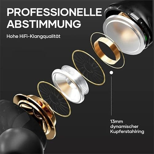MEIION TouchPods - Kabellose Bluetooth Kopfhörer mit Bildschirm Bluetooth In Ear Kopfhörer mit LED Touchscreen mit Geräuschunterdrückung und Smart Touch thumbnail 6