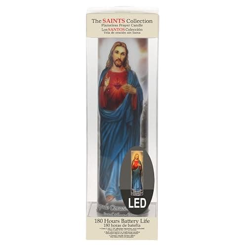 Stonebriar Jesus Flameless LED Devotional Prayer Candle with Automatic Timer, Unique Religious Decoration for Home, Office, or Place of Worship 8 Inches thumbnail 6