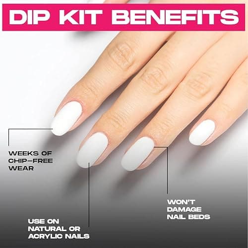 Nailboo Dip Powder Nail Kit – Includes 3 Custom Made Dip Powders, Gel Base Coat, Activator, Top Coat, Pro Tools for Salon-Quality Nails, No UV Light Needed, Multi-Color, 0.8oz Each thumbnail 3