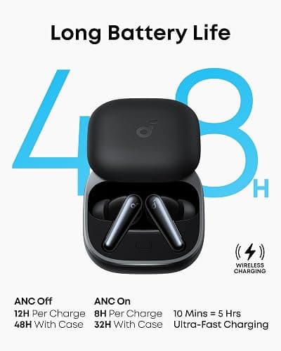 soundcore Liberty 5 by Anker, Noise-Cancelling Wireless Earbuds, 2x Stronger Voice Reduction, Real-Time Adaptive Noise Cancellation, Fast Charging, Dolby Audio, 6-Mic AI Clear Calls, Long Battery Life thumbnail 6