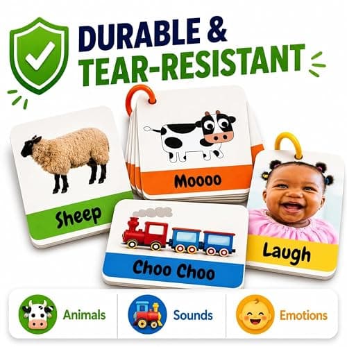 Speech Therapy Materials & Learning Toys for 1-2 Year Old, Preschool Learning Activities with Phonic Baby Flash Cards for 12 to 18 Months, Montessori Toys, First Words & Board Books by Pidoko Kids thumbnail 4
