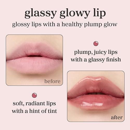 NOONI Korean Lip Oil - Applewine | Long-Lasting, Moisturizing, Plumping, Revitalizing for Dry Lips, Waterproof, No Peel Off, Hydrating, Nourishing Crystal Clear, Stocking Stuffers, 0.12 FL Oz thumbnail 2