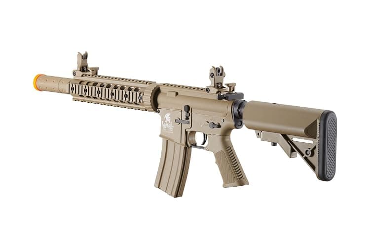 Lancer Tactical Gen 2 SD M4 Polymer (Long Rail)- Full/Semi-Auto Piactinny Rail AEG Rifle with 0.20g BBS, Charger and Battery thumbnail 4