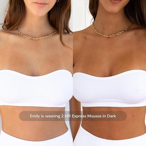 Loving Tan 2 HR Express Self Tanning Mousse, Dark - Streak Free, Natural, Professional Quality - 5+ Sunless Self Tanner Applications per Bottle, Cruelty Free, Naturally Derived DHA - 4 FL Oz thumbnail 5