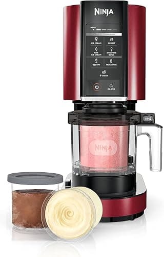 Ninja NC301 CREAMi, Ice Cream, Gelato, Milkshake, Sorbet, and Smoothie Bowl Maker, 7 One-Touch Programs, Red (Renewed) - Image 1