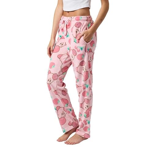 Kirby Strawberries Women's Sleep Pajama Pants thumbnail 2