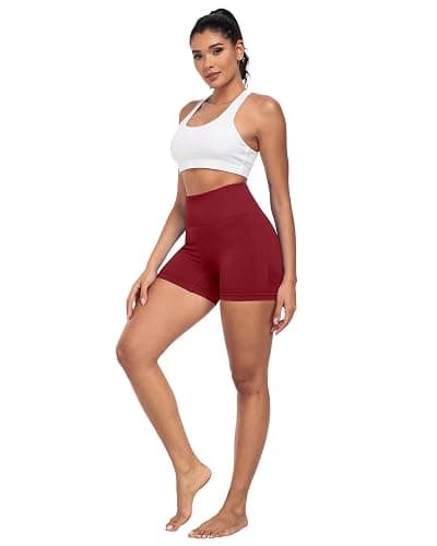 CHRLEISURE Workout Shorts Sets for Women, High Waisted Gym Butt Lifting Scrunch Butt Seamless Shorts thumbnail 4