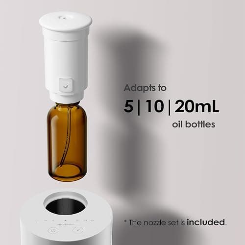 Waterless Diffuser for Essential Oil, Battery Operated Nebulizer, 0.7 Fl.Oz./ 20mL Capacity, Mini Scent Air Machine, 3 Countdown Timers & 3 Mist Levels for Home, Room, Car, Office - AN6 Lavender thumbnail 7