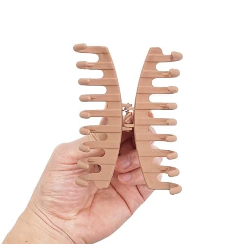 JOYOYO 4 Pcs Hair Claw Clips Hair Clips for Women and Girls Thick Hair - Natural Colors Lightweight Non-slip with Comb Teeth Strong Hold Large Size 4.3 Inch thumbnail 3