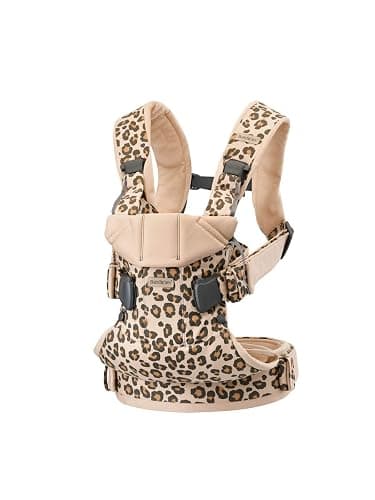 BabyBjörn Baby Carrier One, Cotton, Beige/Leopard - Image 1