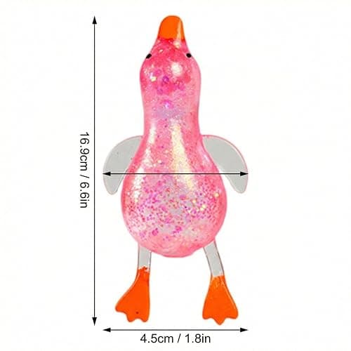 Cute Duck Squishy Sugar Stress Ball,Soft Duck Stress Relief Sugar Ball Squishy Ultra Squishy and Moldable Slow Rise Relaxing Sensory Fidget Stress for Anxiety Relief Pink thumbnail 3