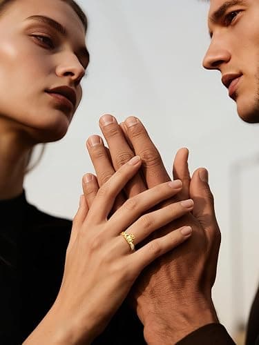 🙏🙏🙏Bestyle 925 Sterling Silver Ring for Women, Minimalist Claddagh Ring Celtic Knot Ring for Women, Irish Promise Wedding Band, Gold/Rose Gold Vermeil Women Band Ring, Stackable, Gift for Her thumbnail 5