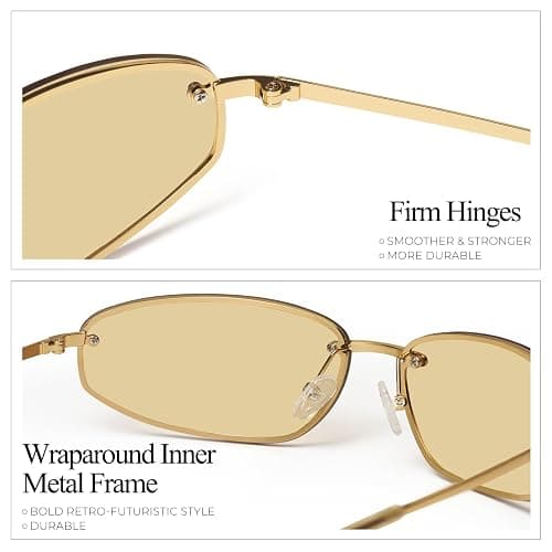 mosanana Trendy Y2K Sunglasses for Women Cool Retro Metal Style MS52584 thumbnail 5