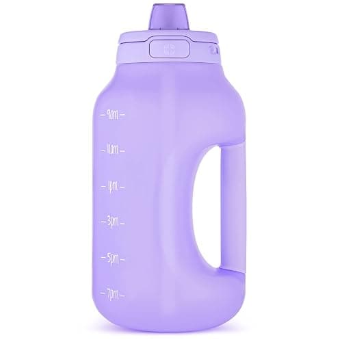 Ello Hydra 64oz Half Gallon Water Jug with Handle and Motivational Time Markers for All Day Hydration, Plastic Reusable Water Bottle with Straw and Locking, Leak Proof Lid, BPA Free - Image 1