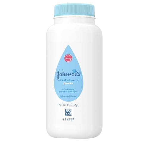 Johnson's Baby Cornstarch Baby Powder with Aloe and Vitamin E for Delicate Skin, Hypoallergenic, No Addded Parabens, and Dyes for Gentle Baby Skin Care, Baby Essentials, 1.5 oz thumbnail 2