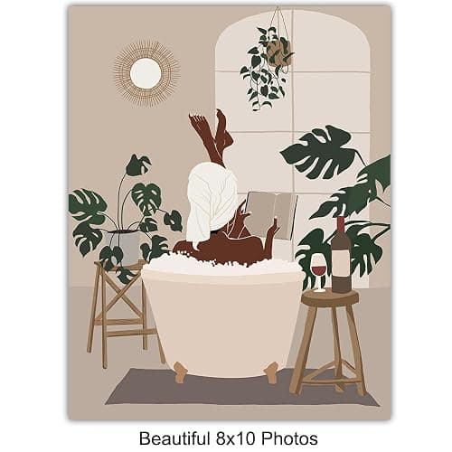 Black Art - African American Bathroom Decor - African American Women, Woman - Afro Wall Art - Black Culture - Guest Bath, Powder Room, Restroom Sign - Aesthetic Minimalist Decorations, Accessories thumbnail 5