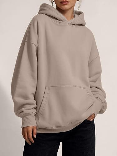 Trendy Queen Women Oversized Hoodies Fall Outfits | Gentle Skin Feel, Aesthetic Drop Shoulder, Large Kangaroo Pocket, Seamless Daily Outfit Match thumbnail 2