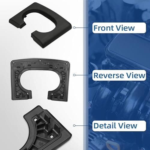 Center Console Cup Holder Replacement Pad Black Compatible with Ford F150 2004-2014 Center Console Cup Holder Pad thumbnail 4