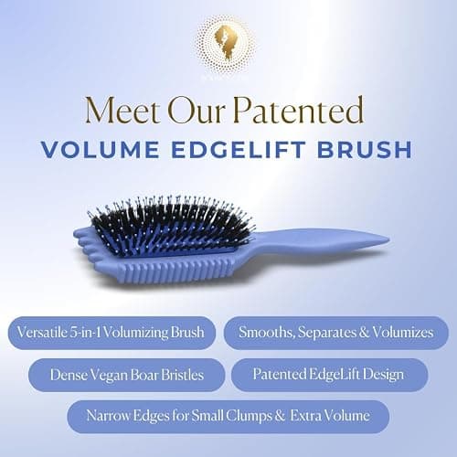 Bounce Curl Volume EdgeLift Brush, 5-in-1 Tool for Volumized, Defined Curls, Waves & Coils - Blue thumbnail 3