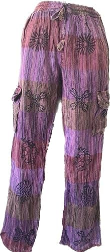Karma Handicrafts Patchwork Unisex Hippie Gypsy Cotton Trouser Yoga Festival Pants Nepal 503 - Image 1