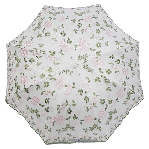 Aikelai Embroidery Floral Lace Umbrella for Women/Girls, UV Umbrellas for Sun Protection,Folding Compact Umbrella,Portable Fancy Umbrella for Travel thumbnail 3