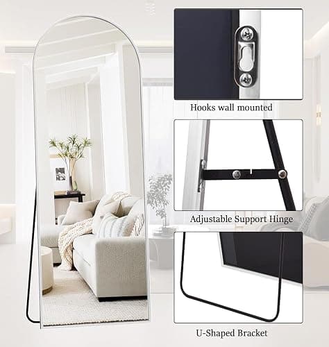 Floor Length Mirror 71"x26"(White) thumbnail 5
