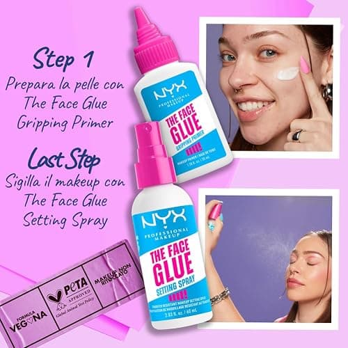 NYX Professional Makeup Gripping Primer, Per Tutti i Tipi di Pelle, Azione Idratante e Grip, Pelle idratata fino a 24H, Con Sciroppo d'Acero e Acido Poliglutammico, The Face Glue, 35 ml thumbnail 5