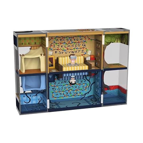Funko Bitty Pop! Bitty Boxes: Stranger Things - Byers House Playset mit 2-0,9 Zoll (2,2 cm) winzige Mini-Figuren - Sammler-Vitrine mit Innenszene und Aufbewahrung - Geschenkidee thumbnail 2