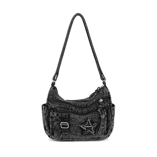 BVNTBZC Denim Crossbody Bag Vintage Jean Shoulder Purse Canvas Satchel Messenger Hobo Bag Retro Tote Handbag - Image 1