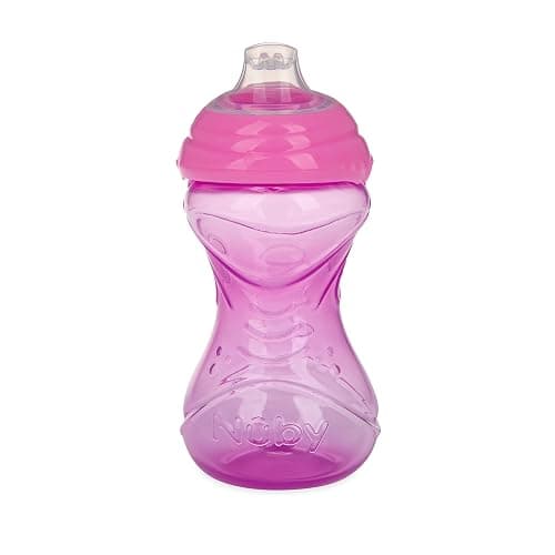 Nuby Clik-It Soft Spout No-Spill Easy Grip Sippy Cup for Girls - (3-Pack) 10 Oz - 6+ Months thumbnail 7